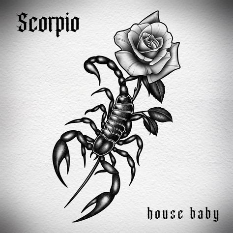 Scorpion rose tattoo drawing procreate digital Scorpion And Rose Tattoo Design, Scorpion Rose Tattoo Design, Scorpio With Rose Tattoo, Flower And Scorpion Tattoo, Scorpion Face Tattoo, Rose And Scorpion Tattoo, Scorpio Rose Tattoo, Scorpio Tattoo Stencil, Scorpion Tattoo Leg