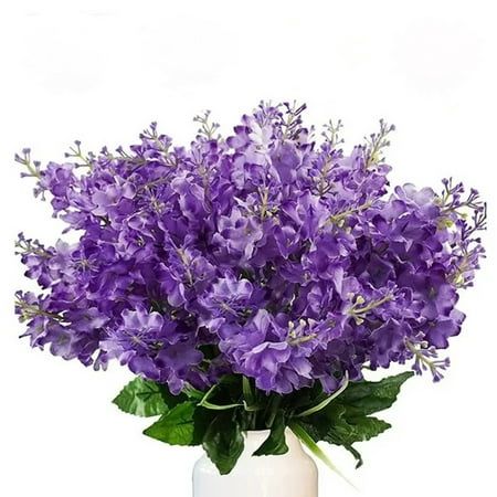 Artificial Flowers Bouquets Wisteria Hyacinth Bulk For Vase Home Decor Indoors Outdoors Garden Hotel Party Wedding Mock Features: Shatamon Artificial flowers have a wide range of uses, suitable for indoor and outdoor decoration, such as weddings, offices, parties, homes, gardens, courtyards, hotels, DIY, holiday decorations, etc. The artificial flower wisteria hyacinth material is made of plastic vines and silk flowers and leaves, durable and not easy to break, fresh in color, and . Flowers Artificial for Decoration SIZE: appro 6.8" Wide x 13.7" length, the flowers are adjustable. Each bouquet has 5 flexible stems and 18 pieces flower heads.A total of 6 bundles. Easy to maintain-enjoy the lasting beauty of lifelike hyacinths without worrying about sunlight, watering, pruning or other ; the Wisteria Flowers, Hyacinth Flowers, Hotel Party, Cemetery Flowers, Artificial Flower Bouquet, Spring Summer Decor, Fence Decor, Window Box, Fake Flowers