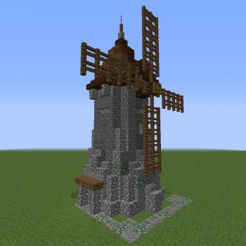 Minecraft Windmill Design, Minecraft Silo, Medieval Windmill, Silo Ideas, Small Windmill, Minecraft Farm, Minecraft Modern, Windmill Design, Minecraft Construction