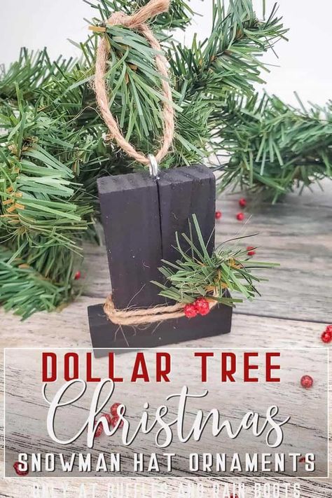 Tree Shape Ornaments, Snowman Hat Ornaments Diy, Rectangle Christmas Ornaments, Dollar Tree Blocks Crafts, Best Selling Christmas Crafts 2022, Christmas Pinterest Party Crafts, Diy Christmas Small Gifts, Christmas Diy Sellable, Diy Farmhouse Gift Ideas