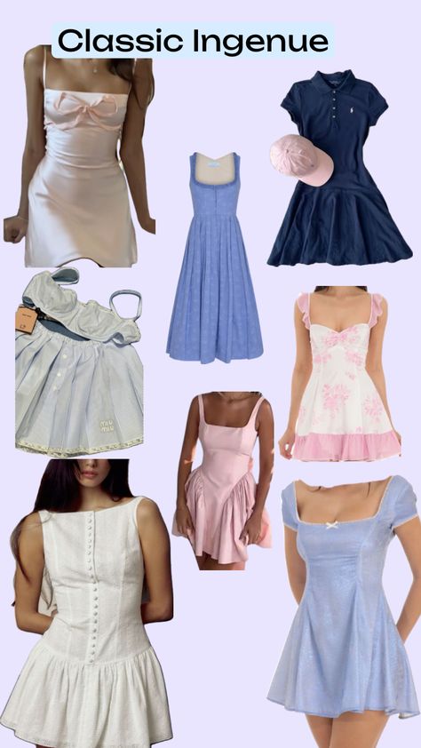 #classicingenue #classic #ingenue #styleessence #kitchener #kibbe #essence #ootd #clothing #outfits Kibbe Essence, Ingenue Essence, Soft Summer Palette, Style Analysis, Clothing Outfits, Romantic Outfit, Soft Classic, 70s Inspired, Girly Fashion