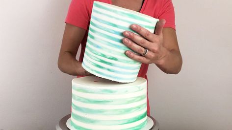 Wedding Cake Tutorial Videos, Stacking A Wedding Cake, German Chocolate Sheet Cake, Stacking Cakes, Libra Cake, 2 Tier Birthday Cake, Wedding Cake Sizes, Cake Support, Wedding Cake Videos