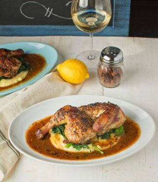 This chicken diavolo is garlicky, lemony and big on herbs. If that sounds good maybe this is the chicken diavolo for you. Chicken Diavolo Recipe, Chicken Diavolo, Valentine's Dinner, Dinner For 2, Dinner For Two, Gluten Free Chicken, Cooking Show, Italian Dishes, Juicing Lemons