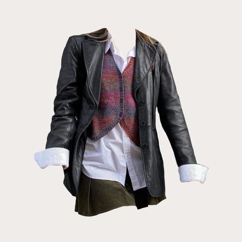 Leather Jacket Png, Jacket Png, Thanksgiving Fit, Gilmore Girls Outfits, Png Clothes, Aesthetic Png, Gala Fashion, Outfit Layout, Weird Fashion