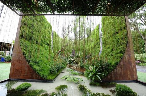 Inch Lim, Landscape and Fantasy gardens Vertikal Garden, Singapore Garden, Sacred Groves, Green Facade, Urban Landscape Design, Areas Verdes, Landscape Elements, Garden Festival, Love Garden