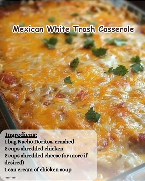 Trash Casserole, Nacho Doritos, Chocolate Syrup Recipes, 2024 Meals, Carb Friendly Recipes, Ground Beef Casserole Recipes, Beef Brisket Recipes, Mexican Chicken Recipes, Salad Pasta