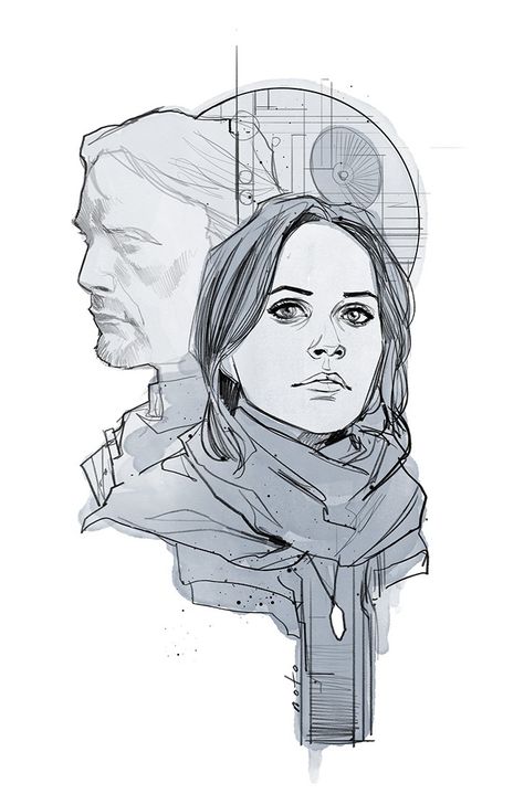 Phil Noto (@philnoto) | Twitter Jeff Dekal, Darth Bane, Rouge One, Phil Noto, Star Wars Rogue One, Jyn Erso, Star Wars Drawings, Rogue One, Star Wars Artwork