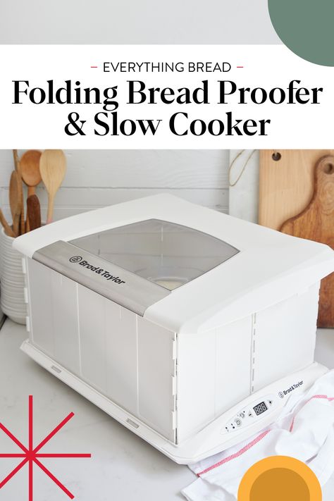 Easy to fold and store, this proofer offers an optimal warm and humid environment for proofing bread dough and fermenting foods. It even functions as a slow cooker. Its precise temperature control enables various kitchen tasks like making yogurt and tempering chocolate. Artistic Bread, Fermenting Foods, Commercial Kitchen Appliances, Tempering Chocolate, Proofing Bread, Bread Proofer, How To Temper Chocolate, Making Yogurt, Retirement House