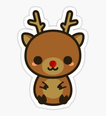 Kawaii reindeer Cat Drawing Christmas, Kawaii Reindeer, Xmas Sticker, Drawing Christmas, Images Kawaii, Cute Reindeer, Tumblr Stickers, Stickers Kawaii, Travel Winter