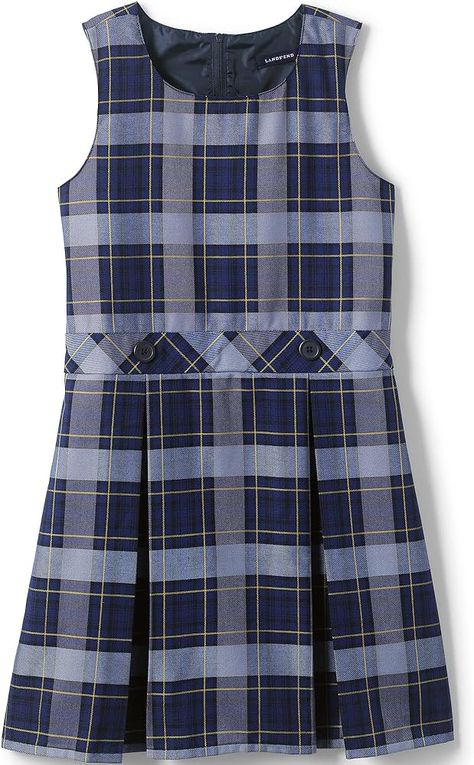 Amazon.com: Lands' End Uniform Custom Jumper Top of Knee Hunter/Classic Navy Plaid Kids 7: Clothing, Shoes & Jewelry Plaid Jumper, Girls Uniforms, Plastic Toys, Jumper Dress, Lands End, Dress Brands, Shoes Jewelry, Top Styles, Fashion Branding