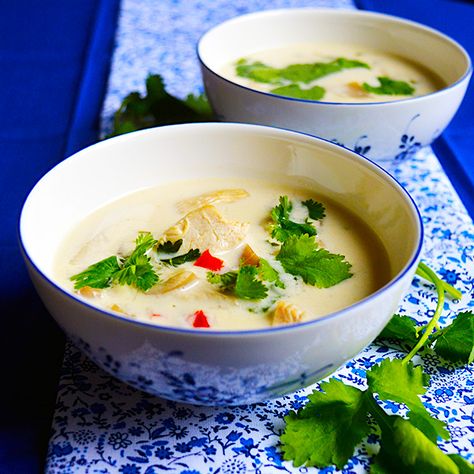 Tom Ka Kai Thai Coconut Chicken Soup Tom Ka Gai, Coconut Chicken Soup, Chicken Coconut Soup, Thai Coconut Chicken Soup, Thai Coconut Chicken, Asian Soups, Thai Chicken Soup, Coconut Milk Chicken, Chicken Filet