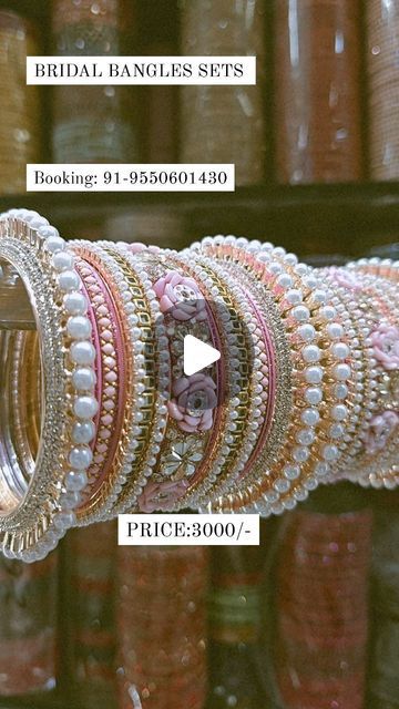 NAVIKA BANGLES® 9550601430 | PRICE:3000/-  WEDDING BANGLES SETS  BRIDAL BANGLES SETS   #ad  #pearl #pinkbangles  #weddingbangles  #begambazar  #telanganapilla🔥 | Instagram Bridal Bangles Wedding, Wedding Bangles, Bridal Bangles, Bangle Set, Bangles, Pink, On Instagram, Quick Saves, Instagram