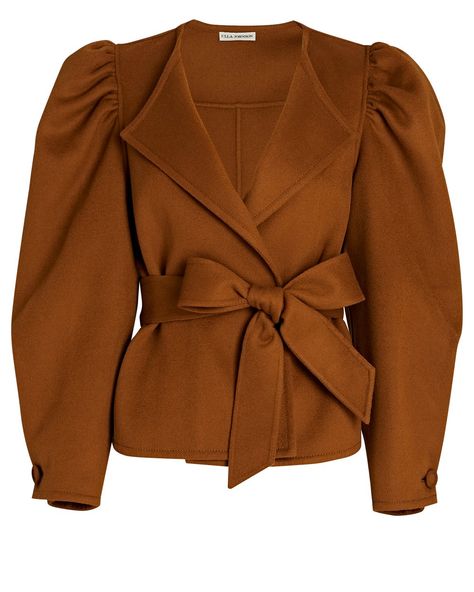 Ulla Johnson Maxine Puff-Sleeve Jacket in Sienna100% wool Purchase Worn by Princess Beatrice on:25 January 2022 Structured Jacket, Leather Jumpsuit, Women Blouses Fashion, Designer Jackets, Princess Beatrice, Sweater Layering, Open Front Jacket, Wool Shop, Cool Jackets