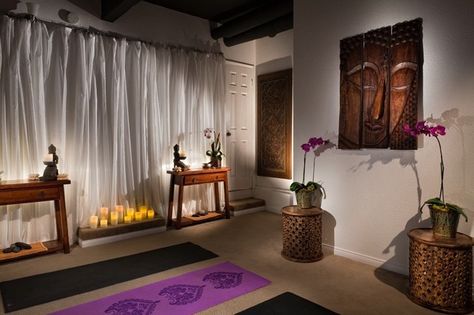 Sundara Yoga Studio asian home gym. Get my Zen on in here for sure. ♥ it!!! Meditation Room Inspiration, Meditation Room Design, Yoga Room Ideas, Yoga Studio Ideas, Yoga Meditation Space, Yoga Room Design, Yoga Rooms, Meditation Room Ideas, Home Yoga Studio