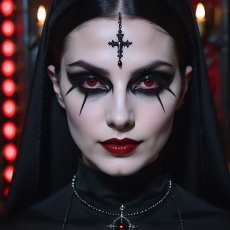 Unholy #aiart #aiartcommunity #occult Gothic Makeup, Makeup, Make Up, Gothic Make Up