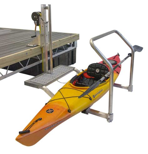 Kayak Ramp, Kayaking Ideas, Kayak Launch, Kayak Equipment, Kayak Storage Rack, White Water Kayak, Kayaking Tips, Kayak Trailer, Lake Dock