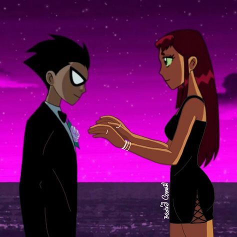 Matching Pfp Couple Robin And Starfire, Robin And Blackfire, Teen Titans Pfp Matching Group, Starfire And Black Fire Matching, Robin And Starfire Matching Icons, Starfire And Robin Matching Pfp, Star Fire And Robin, Robin X Starfire, Robin And Starfire