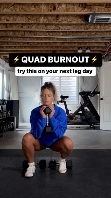 Dumbbell Workouts For Women on Instagram: "QUADS will be ROASTED 🥵 ladies you will be seeing this move/burnout sooon inside @movementwithjulie weekly workouts! 🫶🏼 NOT having a plan was one of the MOST detrimental things I did in my fitness journey. ⁣😢😞 ⁣ Random workouts = random results Need a plan? I’ve got you 💪🏼🥳 Dumbbell workouts are not only crazy convenient, especially as we head into the cooler, darker and busier months, but they’re just as effective as gym workouts if you’re doin Quad Burnout, Dumbbell Workouts For Women, Random Workouts, Dumbbell Workouts, Weekly Workouts, My Fitness Journey, Workouts For Women, Quad Exercises, Leg Day Workouts