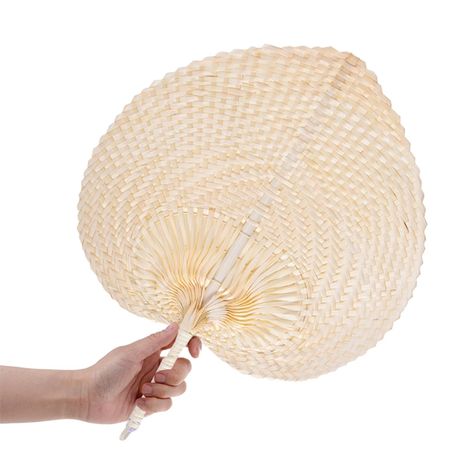 Z846 Palm Leaves Fans Handmade Wicker Traditional Chinese Craft Wedding Favor Gifts Hand Natural Color Palm Fan Fan Wedding Favors, Fan Favors, Chinese Crafts, Palm Leaves Pattern, Fan Decoration, Bamboo Crafts, Bamboo Weaving, Hand Fans, Handmade Heart