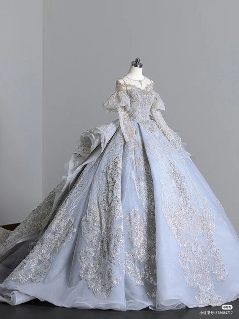 blue ball gown aesthetic wedding dress Blue Ball Gown Aesthetic, Ball Gown Aesthetic, Aesthetic Wedding Dress, Old Airplane, Gown Aesthetic, Ball Gowns Fantasy, Gaun Abad Pertengahan, The Thieves, Blue Ball Gown