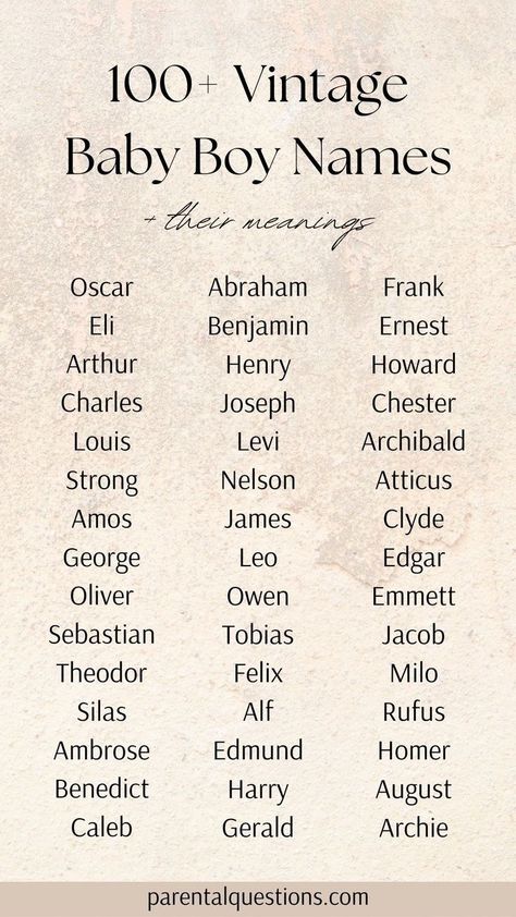 Man Names List, Old Boy Names Vintage, Old Names For Boys, Boy Names Unique With Meaning, Unique Boy Names And Meanings, Boy Unique Names, Men Names With Meaning, Rare Boy Names Unique, Latin Boy Names