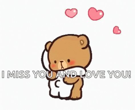 Milk Missing Mocha Bear, Love You And Miss You, Cute Love Cartoons Gif, Milk And Mocha Hug, Hugs Cute, Milk And Mocha, Mocha Bear, Hug Gif, Bear Gif