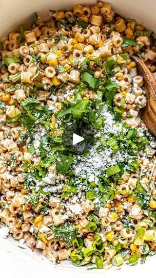 64K views · 4.8K reactions | Comment “CORN” and we’ll send the recipe straight to your inbox! ❤️🌽🎉 Ingredients ⬇️⬇️⬇️

Your summer isn’t complete until you make this life changing Mexican Street Corn Pasta Salad.

INGREDIENTS

2 cups ditalini pasta (uncooked)
2-3 tablespoons extra virgin olive oil
3 cups fresh corn kernels, about 4-6 ears total
2 cloves garlic, minced or grated
1/2 of a fresh jalapeño
1 bunch cilantro
1 bunch scallions
1/4 cup cotija cheese
1/2 cup sour cream
1/2 cup mayo
2 whole chipotle peppers, packed in adobo
1/3 cup fresh lime juice, plus the zest of 1 of limes
kosher salt & fresh cracked black pepper

Add these ^^^ ingredients to your grocery list and get the full, printable recipe on femalefoodie.com (Google “female foodie Mexican street corn” or simply comment “C Mexican Street Corn Pasta Salad, Mexican Street Corn Pasta, Street Corn Pasta Salad, Street Corn Pasta, Female Foodie, Corn Pasta Salad, Pasta Salad Ingredients, Corn Pasta, Ditalini Pasta