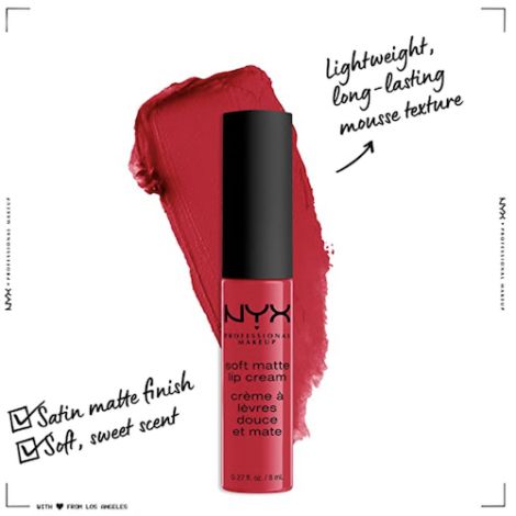 This $6 Matte Lipstick Will Stay For Hours & Won’t Dry Out Your Lips - SHEfinds Red Lipstick Shades, Nyx Matte Lipstick, Nyx Soft Matte Lip Cream, Nyx Soft Matte, Makeup Soft, Soft Matte Lip Cream, Lip Beauty, Lipstick Art, Nyx Makeup