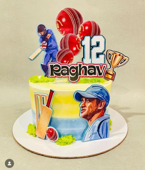 Photo Cake Ideas, Cricket Theme Cake Topper Printable, Cake For Cricket Lovers, Cricket Bday Cake, Cricket Cakes For Boys, Cricket Theme Cake Birthdays, Birthday Cake For Cricket Lover, Cricket Birthday Cake, Cricket Theme Cake