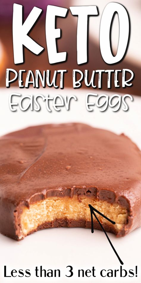 Keto Peanut Butter Chocolate Easter Eggs. Resses Cup Keto, Keto Peanut Butter Eggs, Eggs Dessert, Chocolate Easter Eggs Recipe, Keto Peanut Butter Chocolate, Butter Desserts, Gluten Free Easter, Chocolate Easter Eggs, Keto Peanut Butter