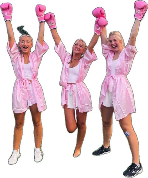 boxer halloween costume dress up trio costume sports pink boxers Cute Boxer Halloween Costume, Boxer Halloween Costume, Pink Boxers, Cute Easy Halloween Costumes, Boxer Halloween, Fun Halloween Outfits, College Items, Best Group Halloween Costumes, Trio Costumes