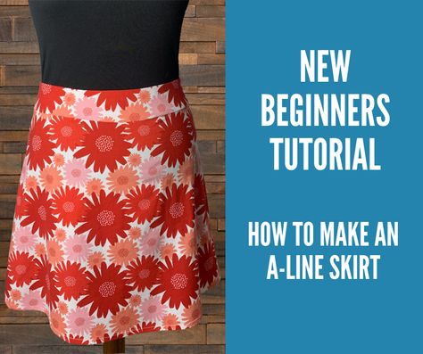 Tie Back Top Pattern, Aline Skirt Pattern, A Line Skirt Pattern Free, Easy Skirts To Sew, Skirt Sewing Pattern Free, Top Sewing Patterns, How To Make A Skirt, Free Skirt Pattern, A Line Skirt Pattern