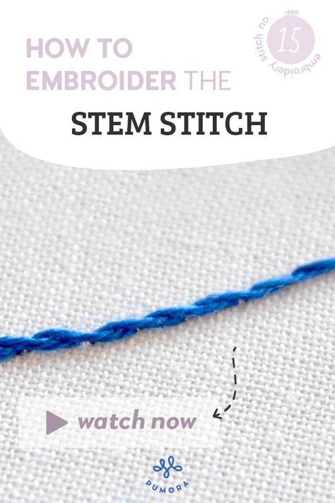 Embroidery Stem Stitch Tutorial, Embroidery Designs Stem Stitch, Hand Embroidery Stem Stitch, Steam Stitch, Steam Stitch Embroidery Design, Stem Stitch Embroidery, Stem Stitch Embroidery Design, Stem Stitch, Embroidery Stem Stitch