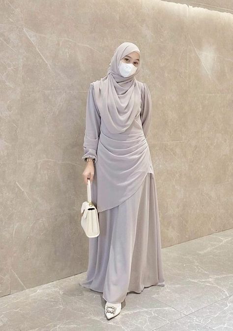 Dress Muslim Modern, Kondangan Outfit, Muslimah Fashion Casual, Korea Dress, Model Gamis, Muslim Women Fashion, Dress Muslim, Mode Abaya, Hijab Ootd