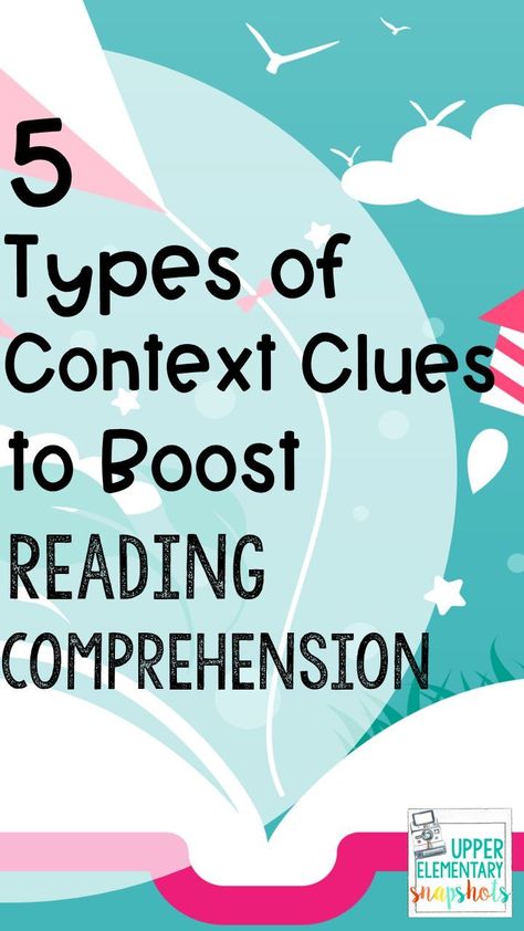 Teaching Reading to Kids: Need some context clues help? Teaching students these 5 types of Context Clues (LEADS), will help them boost comprehension and find the meaning of new or unfamiliar words. #ELA #TeachingReading #Reading #ReadingComprehension #Elementary #UpperElementary Types Of Context Clues, Unfamiliar Words, Third Grade Reading, Authors Purpose, Middle School Reading, 5th Grade Reading, Teacher Lesson Plans, Primary Resources, 3rd Grade Reading