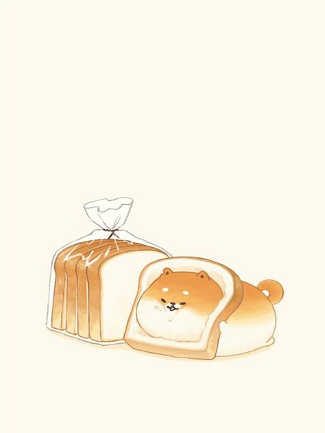 Cute Dog Drawing, Food Kawaii, 귀여운 음식 그림, 강아지 그림, Cute Food Drawings, Cute Food Art, Japon Illustration, Cute Kawaii Drawings, Kawaii Animals