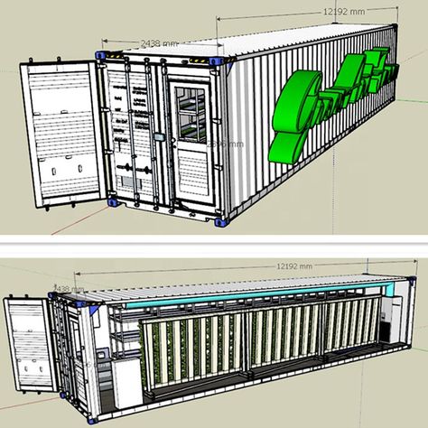 Intelligent container 40ft Movable NFT hydroponic grow system https://m.alibaba.com/product/1600158145477/Intelligent-container-40ft-Movable-NFT-hydroponic.html?__sceneInfo={"cacheTime":"1800000","type":"appDetailShare"} Shipping Container Hydroponics, Nft Hydroponics, Hydroponic Grow Systems, Grow System, Shipping Container, Container House, Hydroponics, Outdoor Storage Box, Outdoor Decor