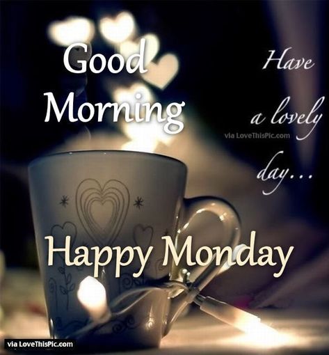 Good Morning Have a Lovely Day Happy Monday monday good morning monday quotes… Happy Monday Pictures, Funny Monday Memes, Coffee Good Morning, Monday Pictures, Happy Monday Morning, Happy Monday Quotes, Today Is Monday, Monday Morning Quotes, Monday Images