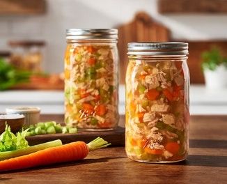 Homemade Chicken Soup - Pressure Canning Canned Chicken Soup, Canning Soup Recipes, Canning Chicken, Sliced Carrots, Pressure Canning Recipes, Homemade Chicken Soup, Low Acid Recipes, Home Canning Recipes, Canning Vegetables