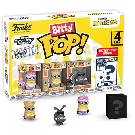 Your favorite Funko Pop! figures have been shrunk into Bitty Pop! mini-figures! Expand your Minions collection with this assortment of Funko Bitty Pop! mini-figures featuring your most beloved evil minions! This Minions Frankenbob Funko Bitty Pop! Mini-Figure 4-Pack includes 4x figures of your favorite characters and one of the 4 will be a surprise chase figure!This Minions Frankenbob Bitty Pop! Mini-Figure 4-Pack includes:1x Minions Bride Kevin Funko Bitty Pop! Mini-Figure #9701x Minions Franke Pop Minion, Mini Funko Pop, Bitty Pop, Minions Eyes, Evil Minions, Pop Box, Disney Classics, Rick Y Morty, Funko Pop Figures