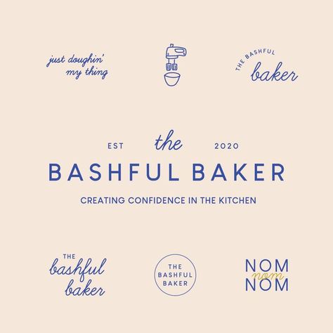 Dynamic Logo System for The Bashful Baker Best Logo Maker, Baker Logo, Baking Logo, Dynamic Logo, Bakery Branding, Bakery Logo, Bakery Logo Design, 캐릭터 드로잉, Logo Restaurant