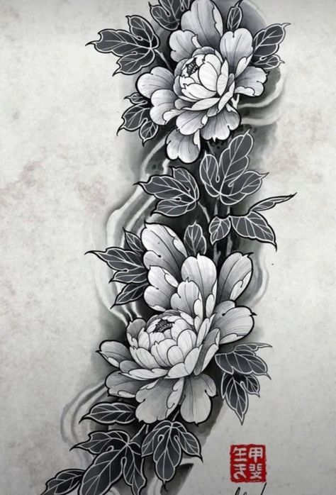 Japanese Water Lily Tattoo, Japanese Tattoo Art Flower, Japanese Flower Pattern, Cherry Blossom Forearm Tattoo, Japanese Forearm Tattoo, Buddha Tattoo Sleeve, Foo Dog Tattoo Design, Water Lily Tattoos, Foo Dog Tattoo