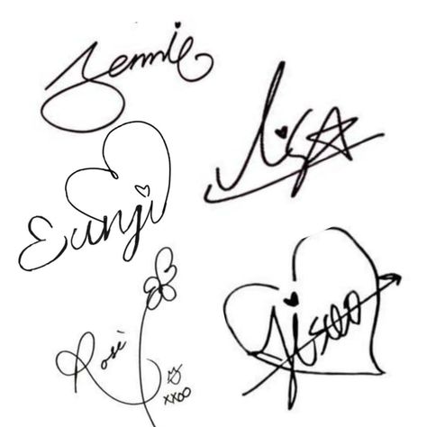 Pretty Signatures Kpop, Cool Signatures Ideas Signs, Aesthetic Signature Ideas, Cute Signature Ideas, Blackpink 5th Member Outfits, Cool Signatures, Social Templates, Name Signature, Handwriting Styles