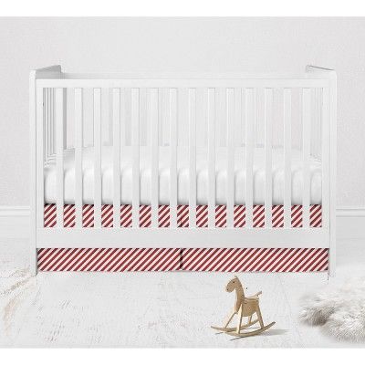 Bacati - Space Red Pin Stripes Cotton Crib/toddler Crib Skirt : Target Under Crib Storage, Crib Bed Skirt, Ruffle Crib Skirt, Toddler Crib, Crib Rail, Crib Toddler Bed, Crib Skirt, Crib Skirts, Dust Ruffle