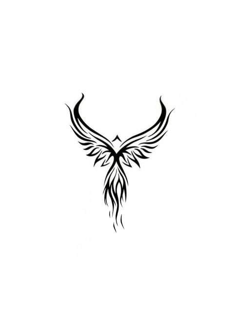 Polynesian Phoenix Tattoo, Phoenix Tattoo Design Simple, Tiny Phoenix Tattoo Minimalist, Phoenix Tattoo Geometric, Phoniex Bird Aesthetic Tattoo, Minimalist Phoenix Tattoo, Invictus Tattoo, Musical Animals, Phoenix Symbol