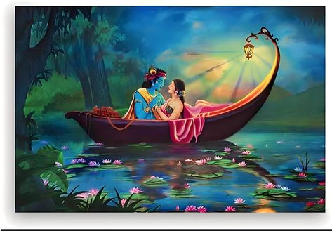 Radha Krishna Art Paintings, Modern Art Canvas Painting, Buddha Art Painting, Lord Krishna Hd Wallpaper, Pichwai Paintings, Beautiful Art Paintings, Canvas Drawings, Radha Krishna Art, Indian Paintings