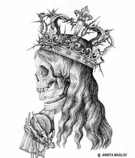 DARK ART - DARK QUEEN Skeleton Queen, Skull Queen, Queen Drawing, Tree Drawings Pencil, Dark Queen, Art Sketches Pencil, Skeleton Art, King Art, Art Dark