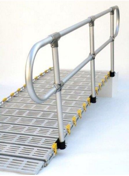 Aluminum Handrails – Roll-A-Ramp Kayak Ramp, Wheelchair Ramp Design, Motorcycle Ramp, Scooter Ramps, Aluminum Handrail, Aluminum Ramp, Ramp Design, Trailer Ramps, Access Ramp