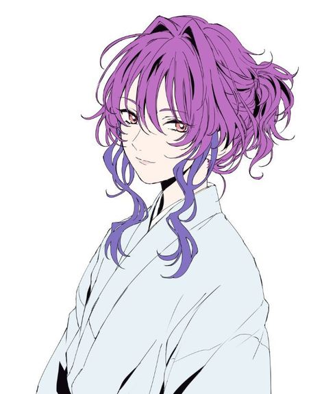 Yukari Mishakuji, Characters With Purple Hair, Long Purple Hair, Anime Guy Long Hair, Anime Purple Hair, K Project, Older Sister, Anime Character Drawing