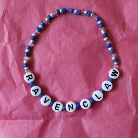 ✫ Handmade Harry Potter "Ravenclaw" beaded bracelet!... - Depop Harry Potter Inspired Bracelets, Harry Potter Beaded Bracelet, Clay Bead Inspo, Handmade Harry Potter, Clay Bracelets, Harry Potter Ravenclaw, Bracelet Inspiration, Bracelets Ideas, Kandi Bracelets